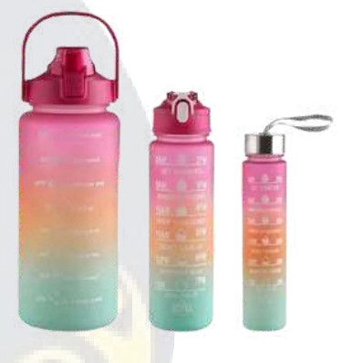 3 Piece Bottle Set for Water and Beverage Storage, Practical Drinkware Gift Set for Home, Office, Travel Carry, Corporate Gifting and Daily Hydration Needs